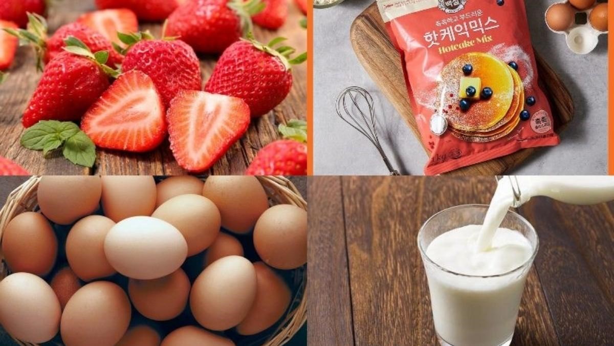 Nguyên liệu món ăn bánh nướng trong cốc - mug cake