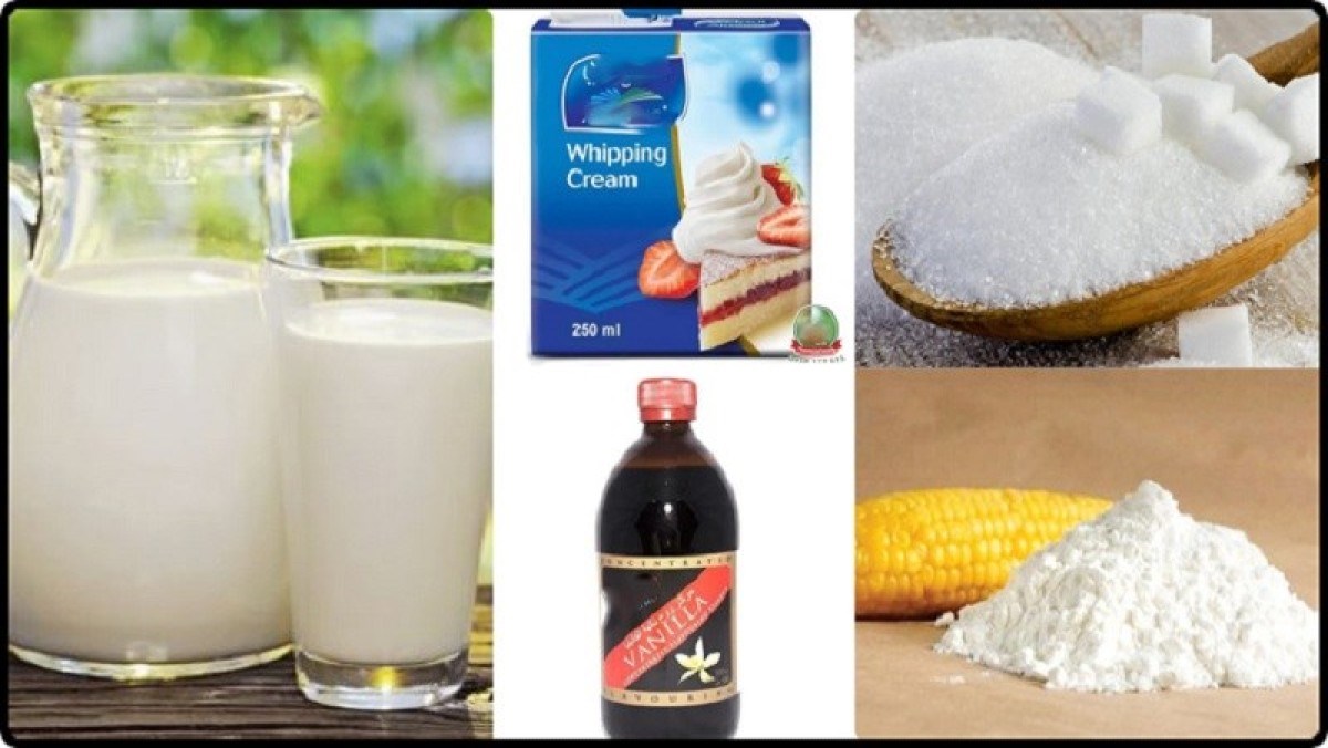 Nguyên liệu món ăn 3 cách làm pudding sữa