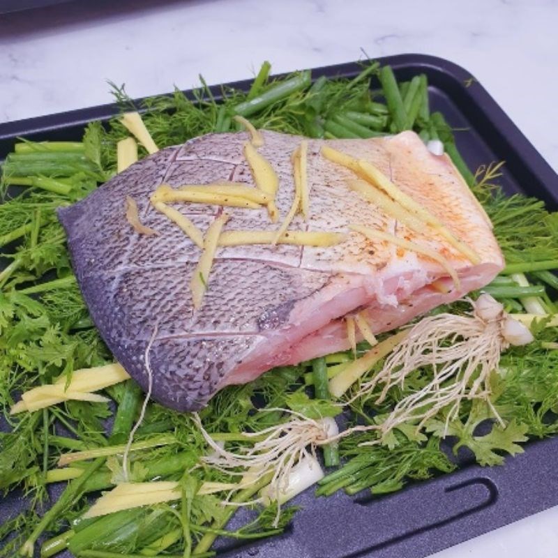 Bước 2 Hấp cá Cá chim hấp gừng