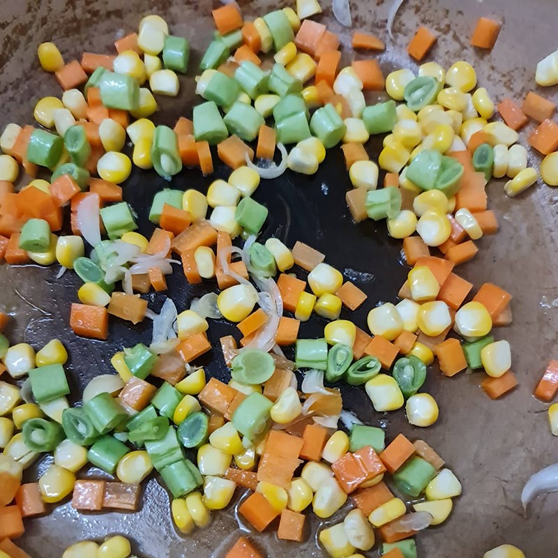 Bước 2 Hấp cơm Cơm chay lá sen (Công thức được chia sẻ từ người dùng)