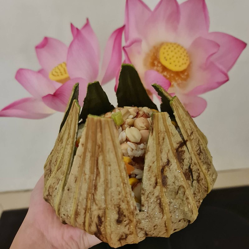 Bước 3 Hoàn thành Cơm chay lá sen (Công thức được chia sẻ từ người dùng)