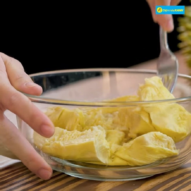 Bước 1 Làm nhân bánh Bánh mochi nhân kem sầu riêng