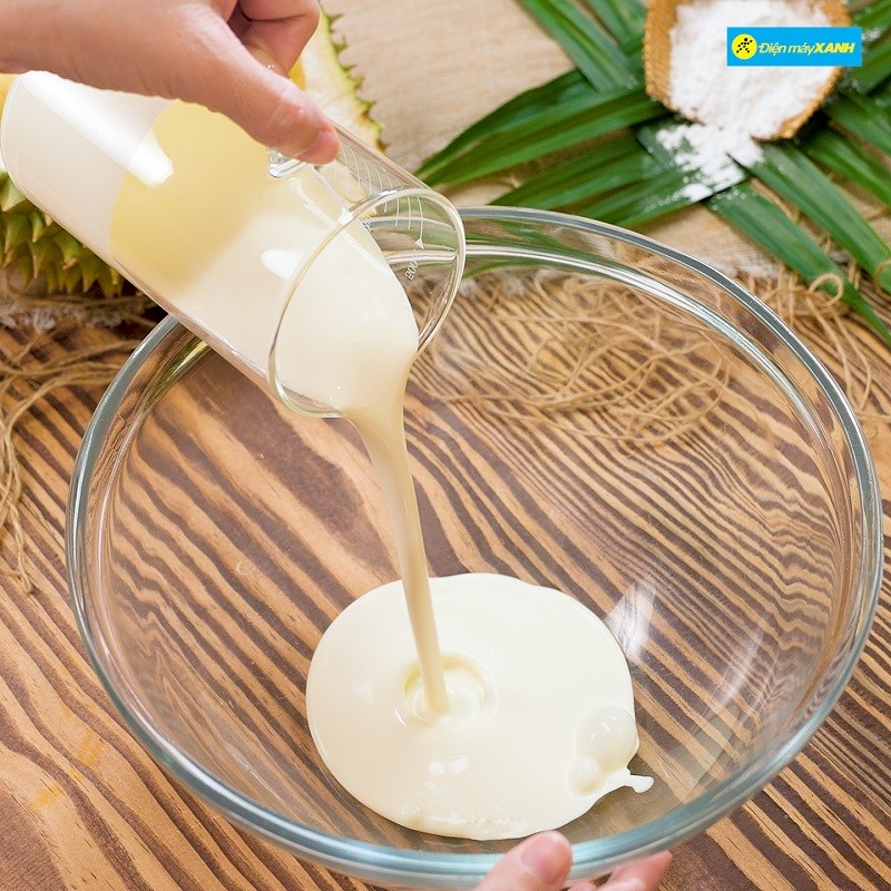 Bước 1 Làm nhân bánh Bánh mochi nhân kem sầu riêng