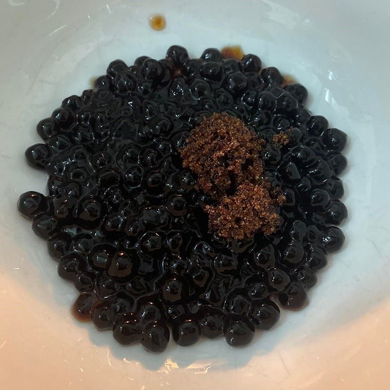 Bước 5 Luộc chân trâu Bánh bông lan trân châu đường đen (Công thức được chia sẻ từ người dùng)