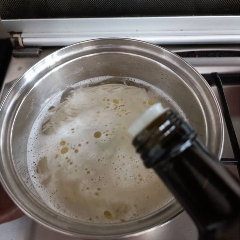 Bước 1 Luộc mì Ý Mì Ý sốt kem trái bơ