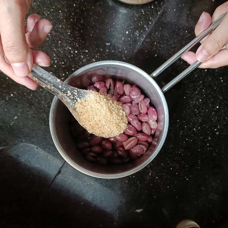 Bước 2 Sên đậu đỏ Trà sữa đậu đỏ