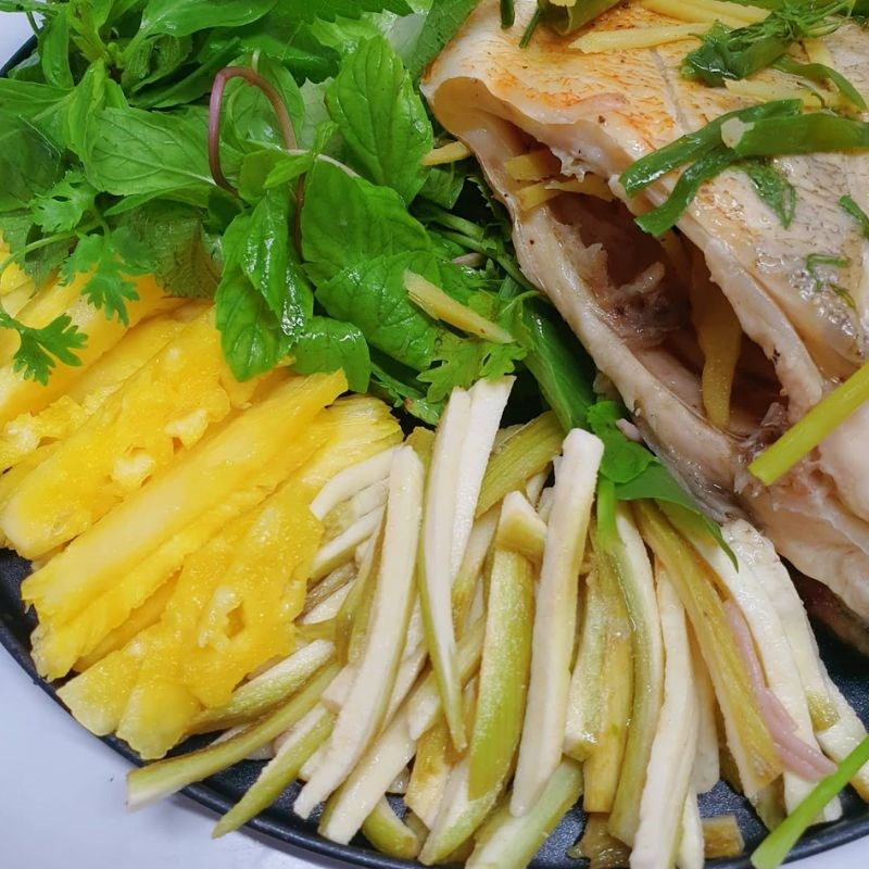 Bước 5 Thành phẩm Cá chim hấp gừng
