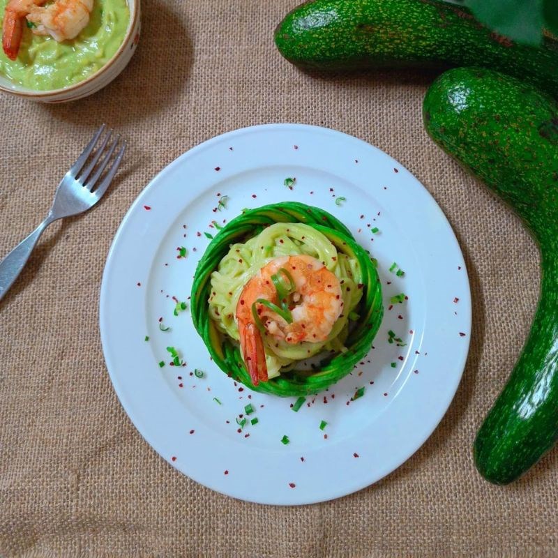 Bước 5 Thành phẩm Mì Ý sốt kem trái bơ