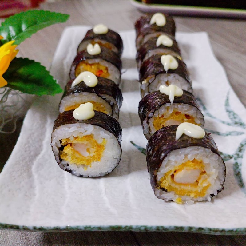 Bước 6 Thành phẩm Sushi tôm tempura chiên giòn