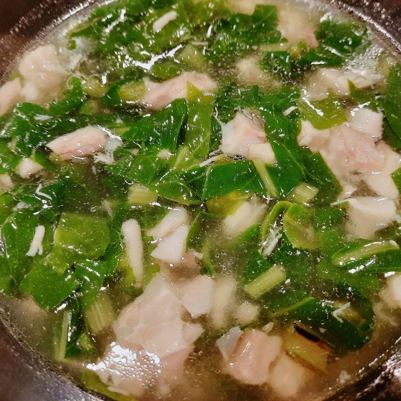 Bước 5 Thành phẩm Canh cá chép nấu rau cải bó xôi