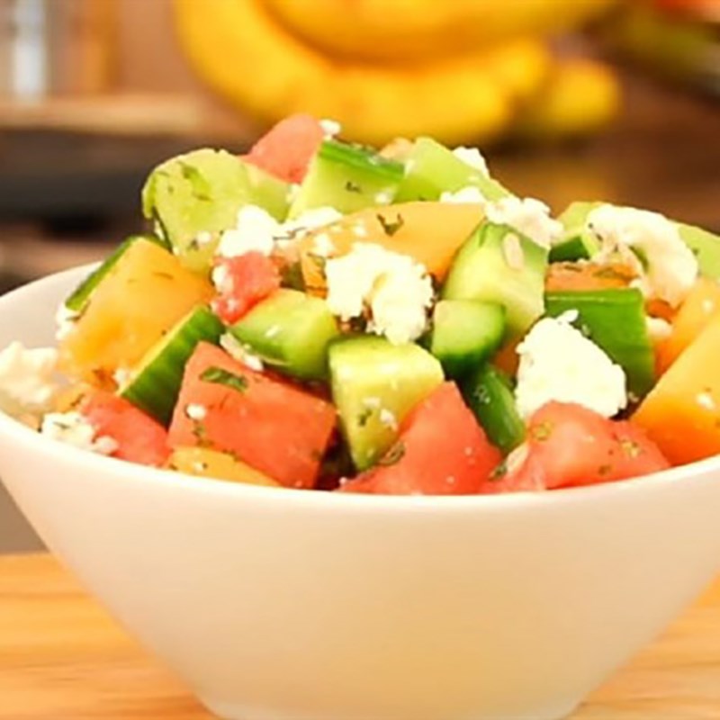 Bước 3 Thành phẩm Salad rau củ quả với phô mai feta