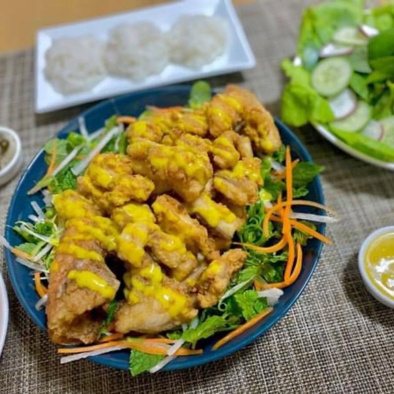 Bước 4 Trang trí Cá điêu hồng chiên giòn