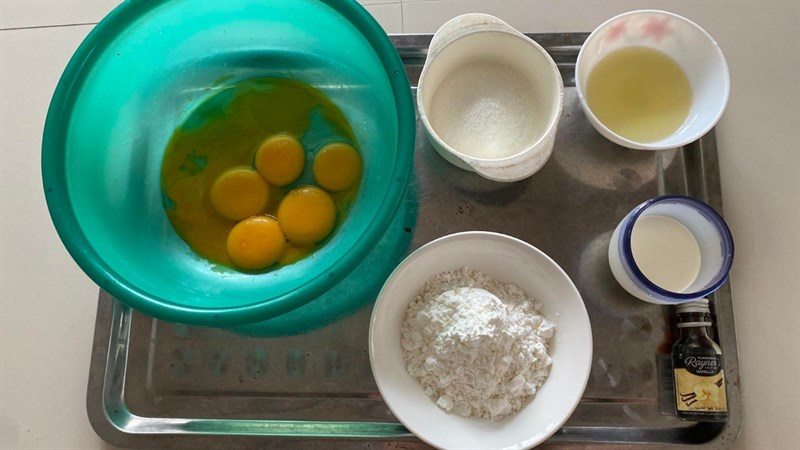 Nguyên liệu món ăn bông lan kem trứng dừa nướng