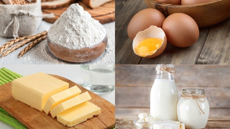 Nguyên liệu món ăn bánh mì cua bằng nồi chiên không dầu