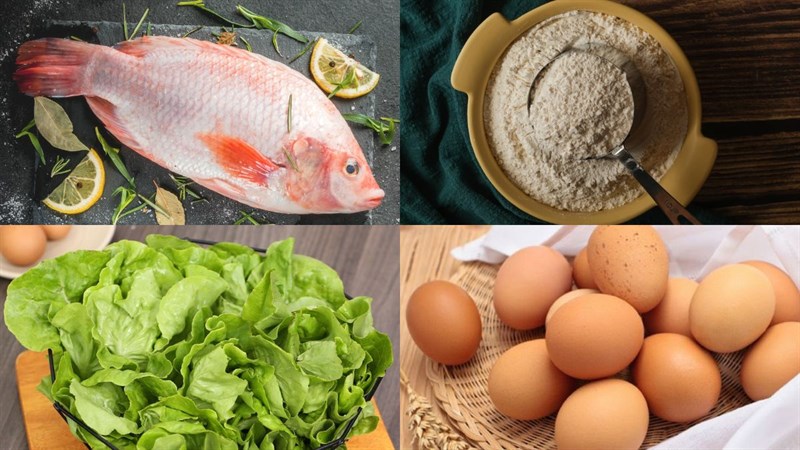 Nguyên liệu làm cá điêu hồng chiên giòn