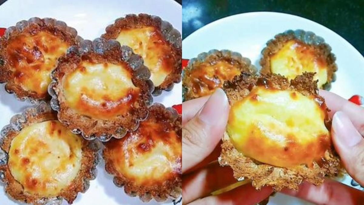 Bánh tart trứng phô mai yến mạch