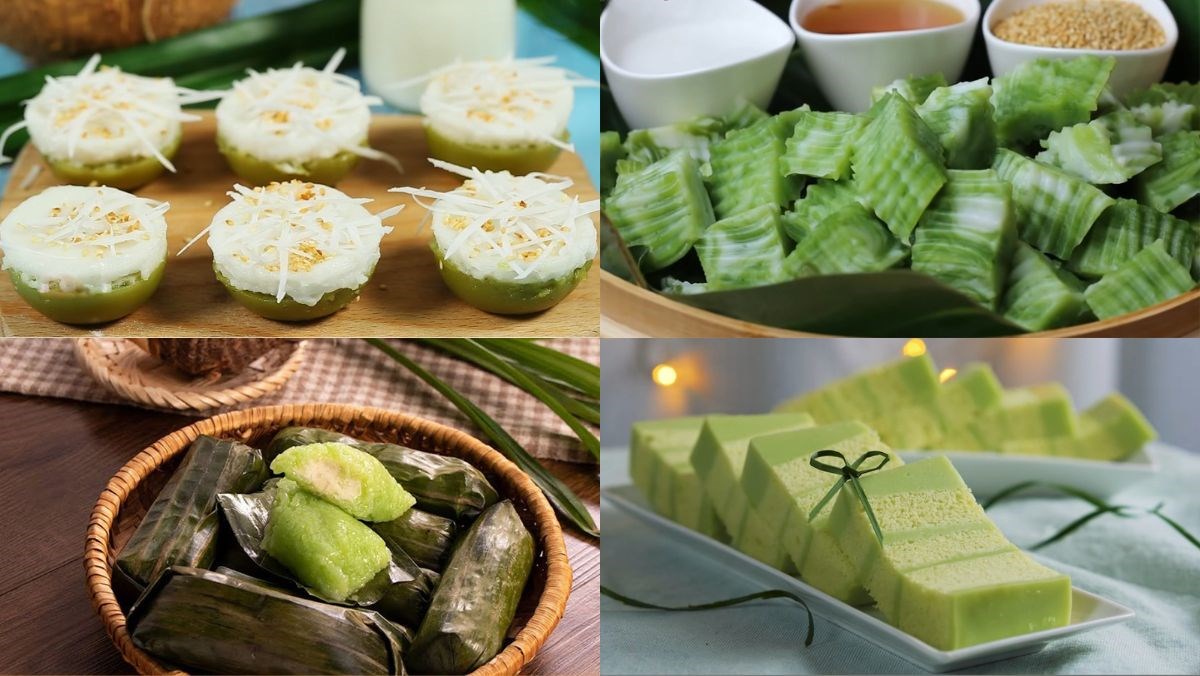Bánh lá dứa hấp khuôn