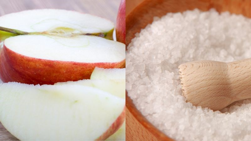 Rắc muối trực tiếp l&ecirc;n t&aacute;o