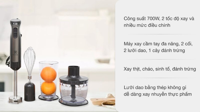 Ưu điểm của m&aacute;y xay sinh tố cầm tay Electrolux ESTM5417S