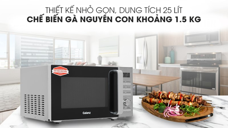 L&ograve; vi s&oacute;ng c&oacute; nướng Galanz D90D25ETL-ZWA 25 l&iacute;t c&oacute; dung t&iacute;ch 25 l&iacute;t