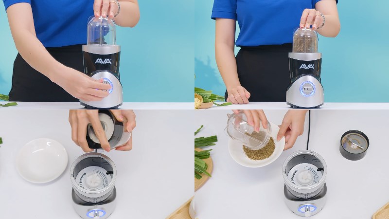 C&aacute;ch d&ugrave;ng m&aacute;y xay sinh tố AVA SBL3196 để xay ti&ecirc;u