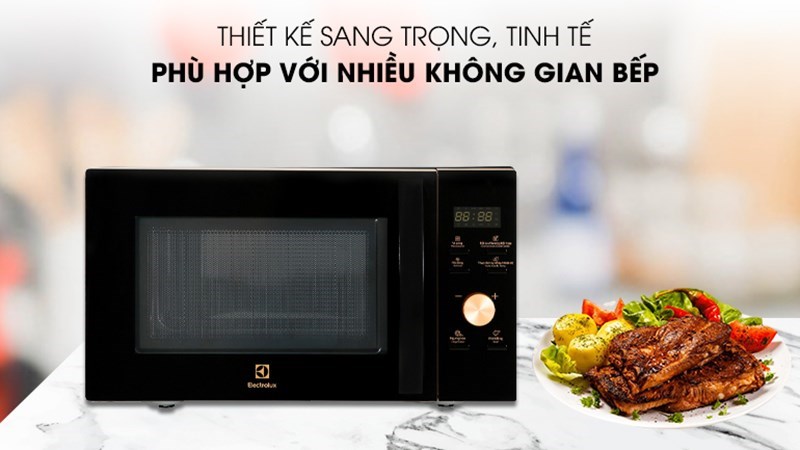 Lò vi sóng Electrolux EMC25D59EB có thiết kế sang trọng, tinh tế