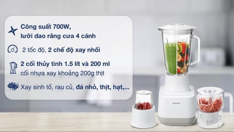 Ưu điểm m&aacute;y xay sinh tố Panasonic MX-MG53C1CRA