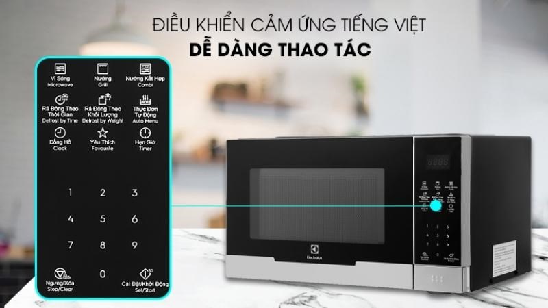 Ưu điểm điều khiển cảm ứng lò vi sóng Electrolux EMG23DI9EBP