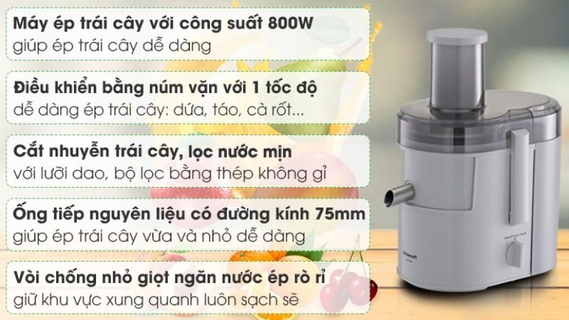 Ưu điểm của máy ép trái cây MJ-SJ01WRA