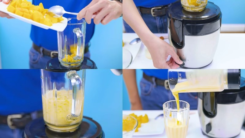 Cách sử dụng máy xay ép đa năng Mishio MK-197 làm sinh tố xoài