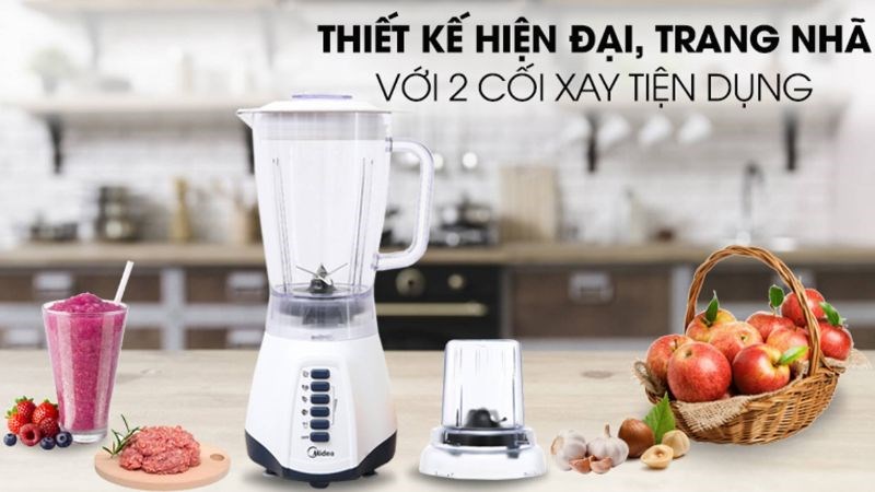 Thiết kế m&aacute;y xay sinh tố Midea MJ-BL50 sang trọng
