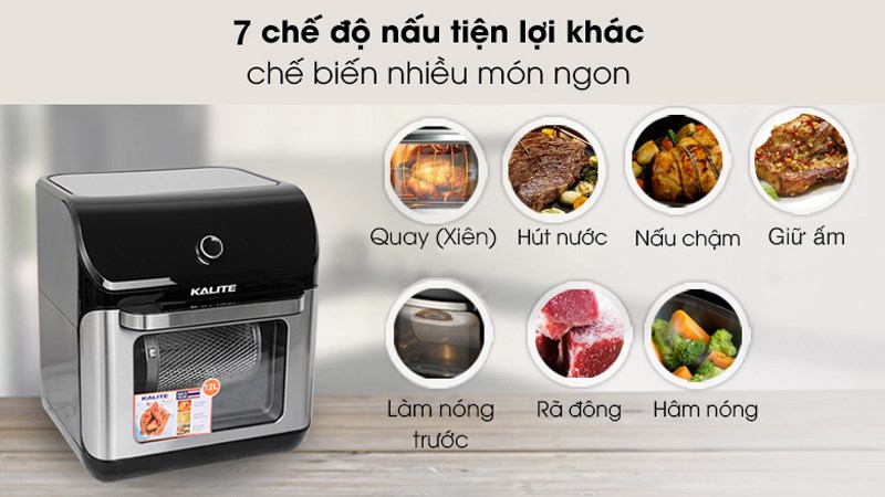 Nồi chiên không dầu Kalite KL-Q12 có 7 chế độ nấu tiện lợi