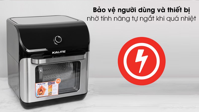 Nồi chiên không dầu Katile KL-Q12 có tính năng tự ngắt khi quá nhiệt để bảo vệ sản phẩm và người dùng