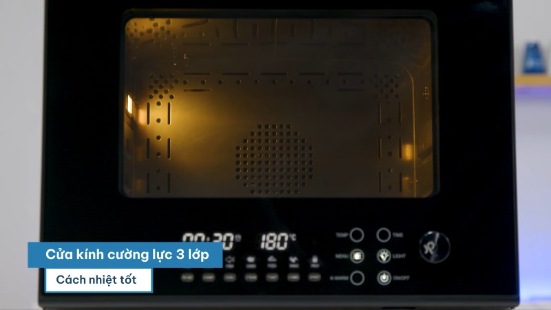 Cửa k&iacute;nh của l&ograve; chi&ecirc;n kh&ocirc;ng dầu Dreamer DKA-SAF118W