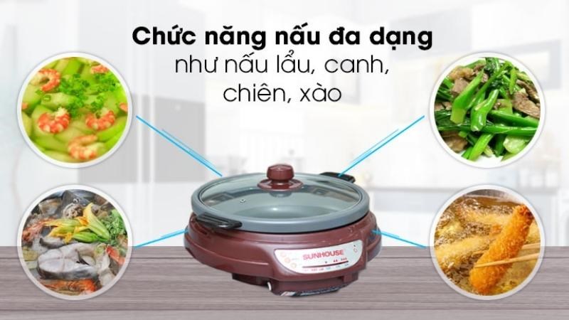 Chức năng nồi lẩu điện Sunhouse SH-535L