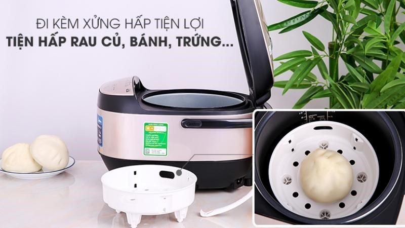 Nồi cơm điện tử Midea MB-FS502 có xửng hấp đi kèm