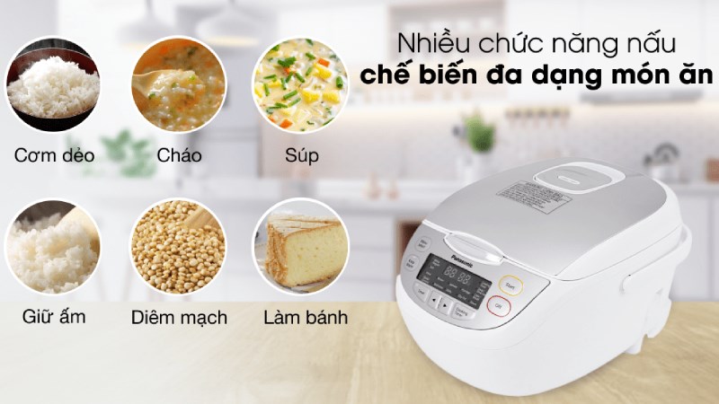 Nồi cơm điện tử Panasonic 1 l&iacute;t SR-CP108NRA c&oacute; chức năng đa dạng