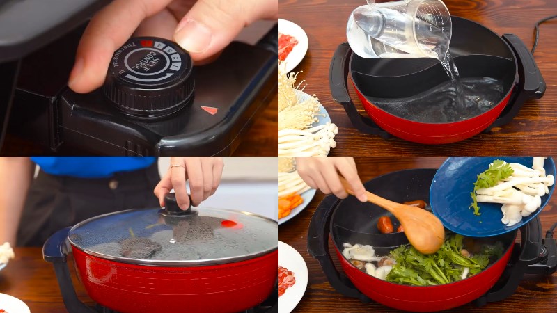 C&aacute;ch d&ugrave;ng nồi lẩu điện Mishio MK-112 5 l&iacute;t để nấu lẩu v&agrave; chi&ecirc;n x&uacute;c x&iacute;ch