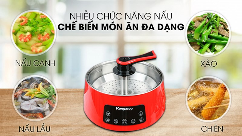 Chức năng đa dạng của nồi lẩu thang máy Kangaroo KG278 5 lít