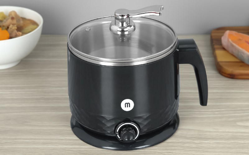 Ca nấu đa năng mini Mishio MK-214 đen 1.5 lít