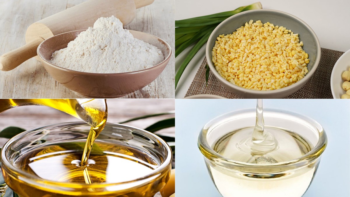 Nguyên liệu món ăn bánh trung thu dẻo nhân đậu xanh