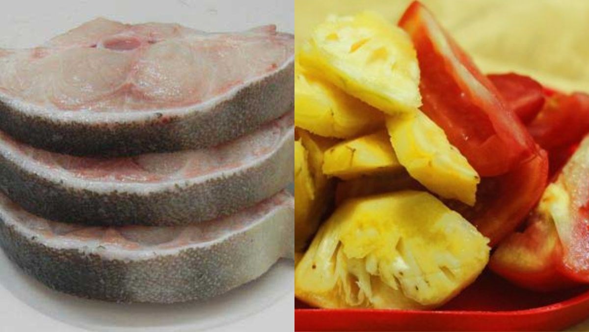 Nguyên liệu làm món canh chua cá bớp nấu dứa