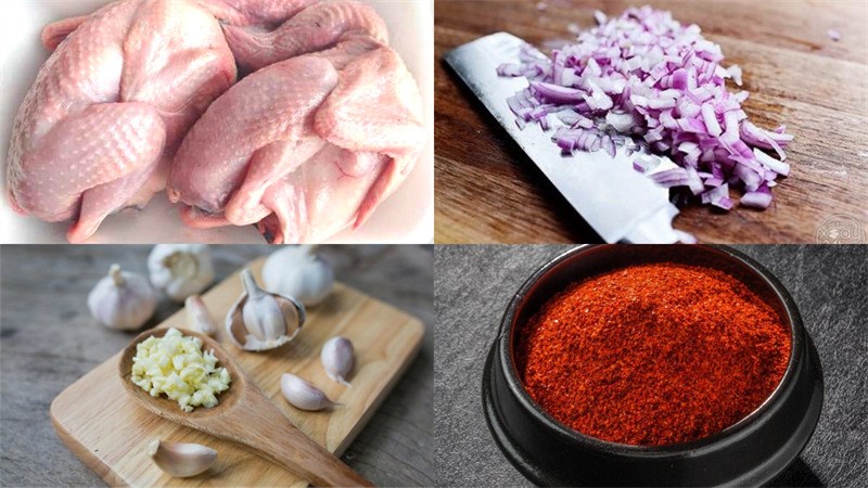 Nguyên liệu món ăn chim cút rôti