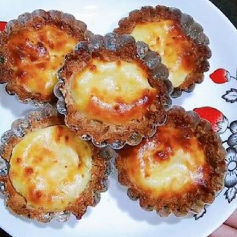 Bước 5 Thành phẩm Bánh tart trứng phô mai yến mạch