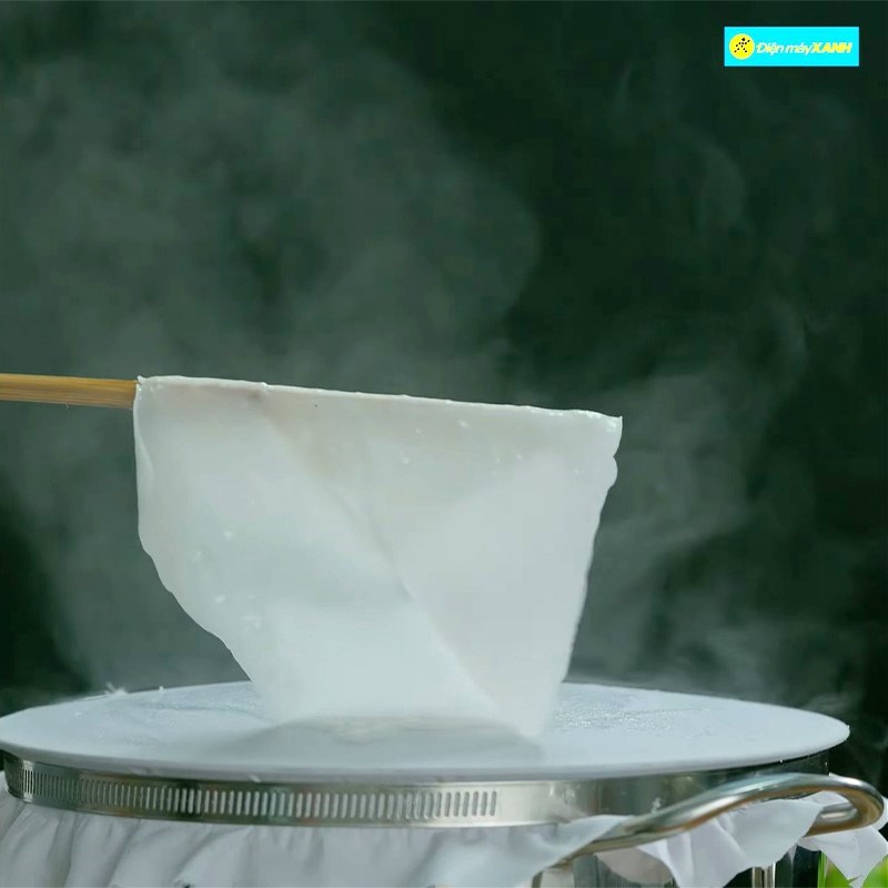 Bước 3 Đổ bánh phở cuốn Phở cuốn chay