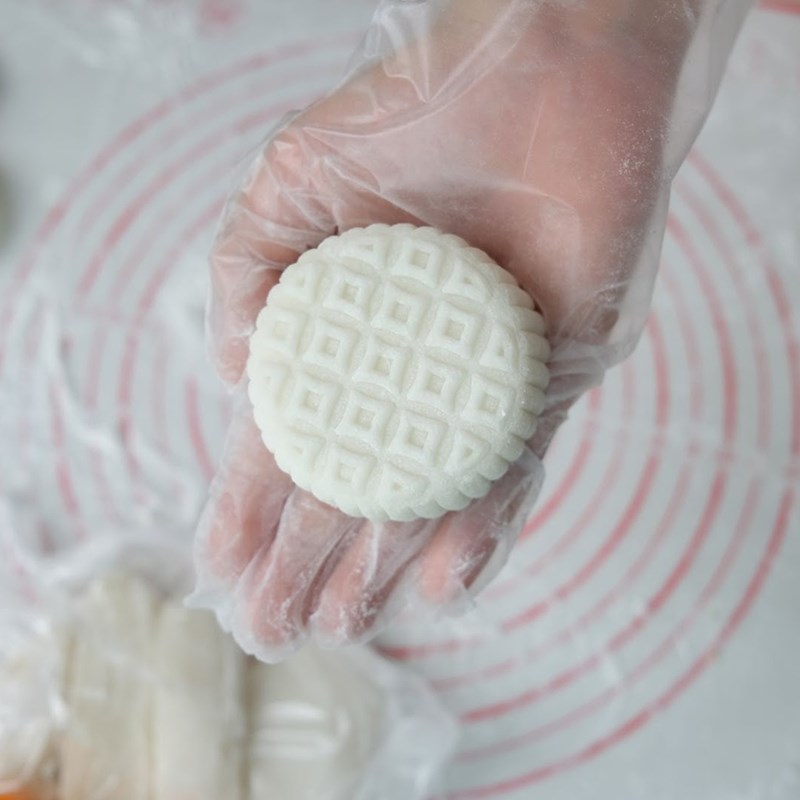Bước 6 Đóng bánh Bánh trung thu dẻo nhân trà xanh