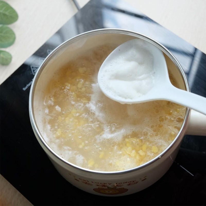 Bước 2 Hầm đậu xanh Bánh trung thu dẻo nhân đậu xanh