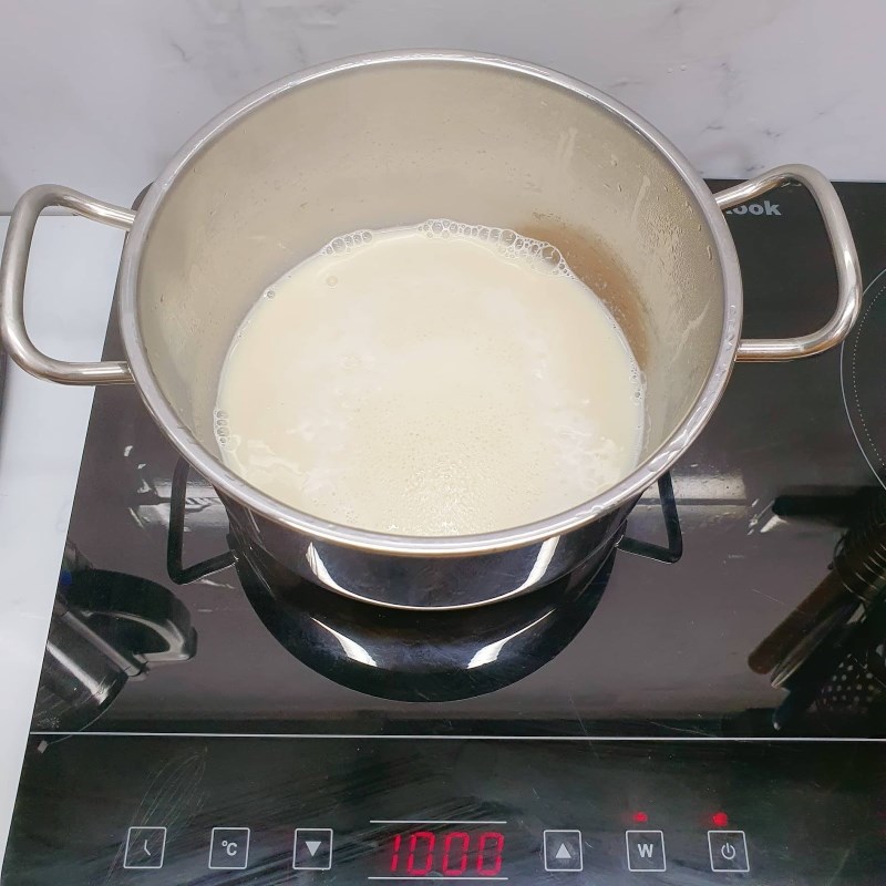 Bước 1 Làm nhân Bánh mì bí đỏ