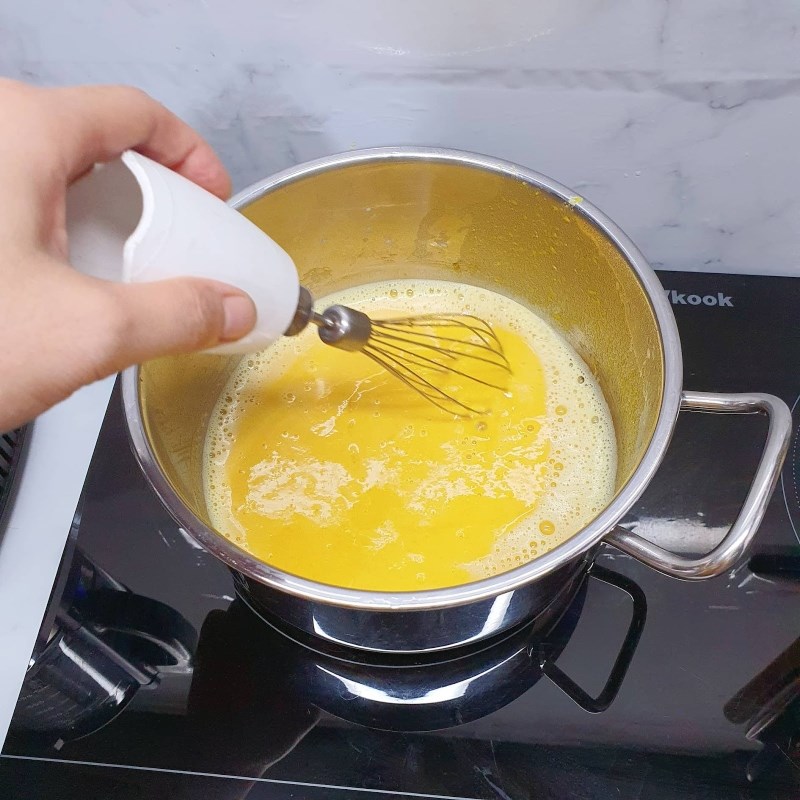 Bước 1 Làm nhân Bánh mì bí đỏ