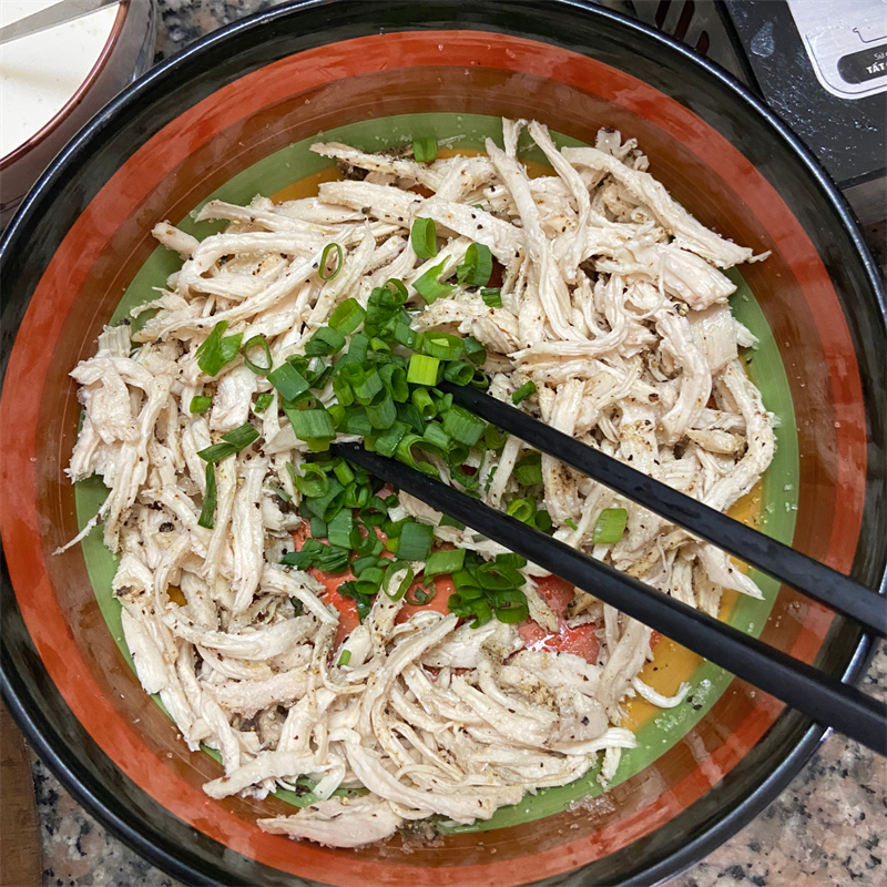 Bước 4 Làm nhân bánh Bánh bao thanh long đỏ ức gà